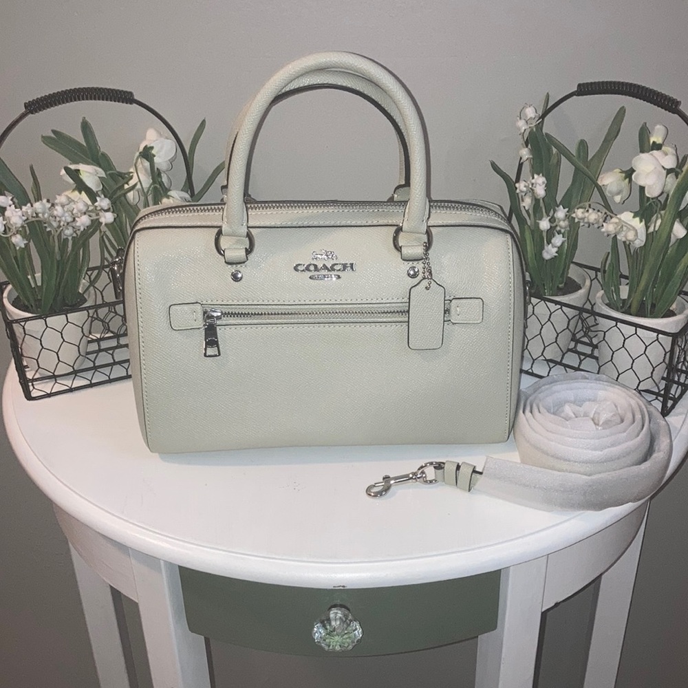 Coach Rowan light green satchel